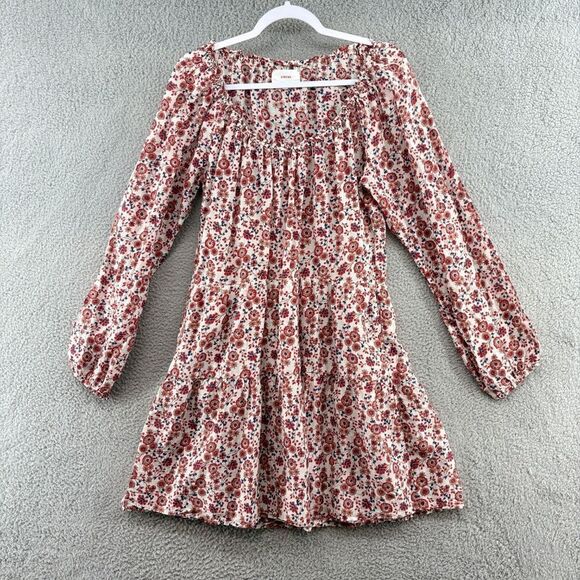 XIRENA Dalyn Dress Womens Size Large Long Sleeve Mini Cotton Silk Red Spark - Picture 2 of 13
